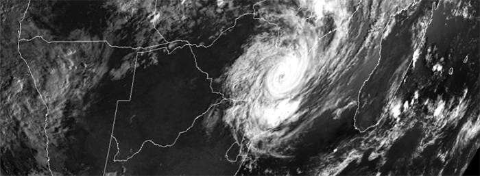 Cyclone Eloise Figure 1: meteosat image over Mozambique – 23/01/2021